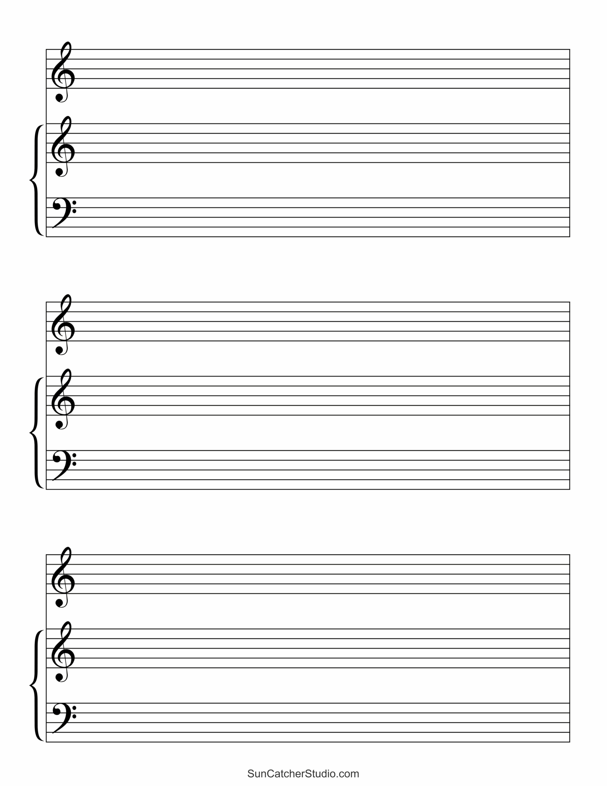 Free Printable Blank Music Sheets For Piano