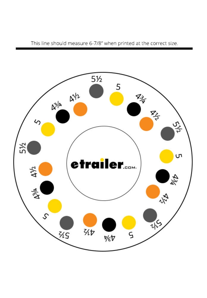 Printable Bolt Pattern Template