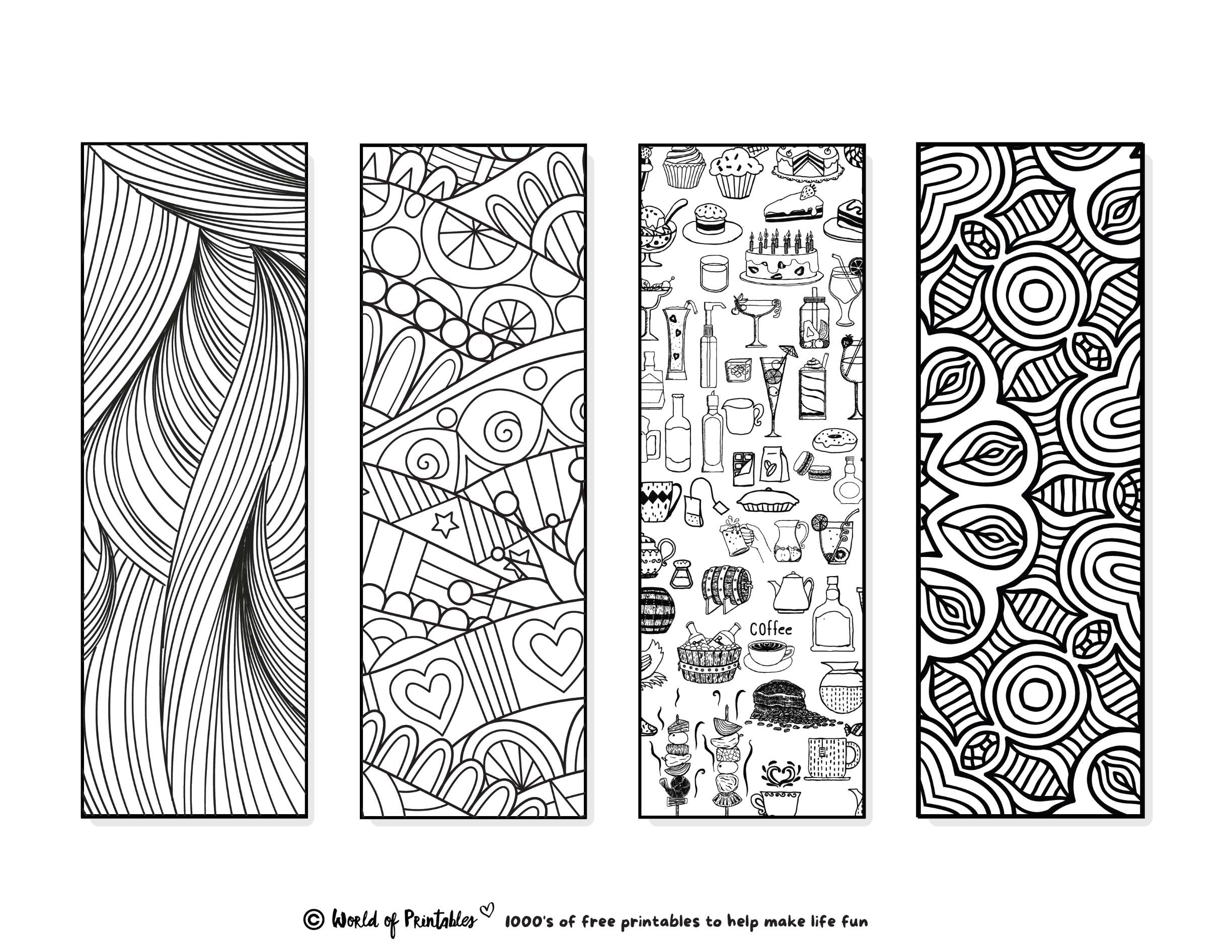 Printable Bookmarks To Color -Pinterest