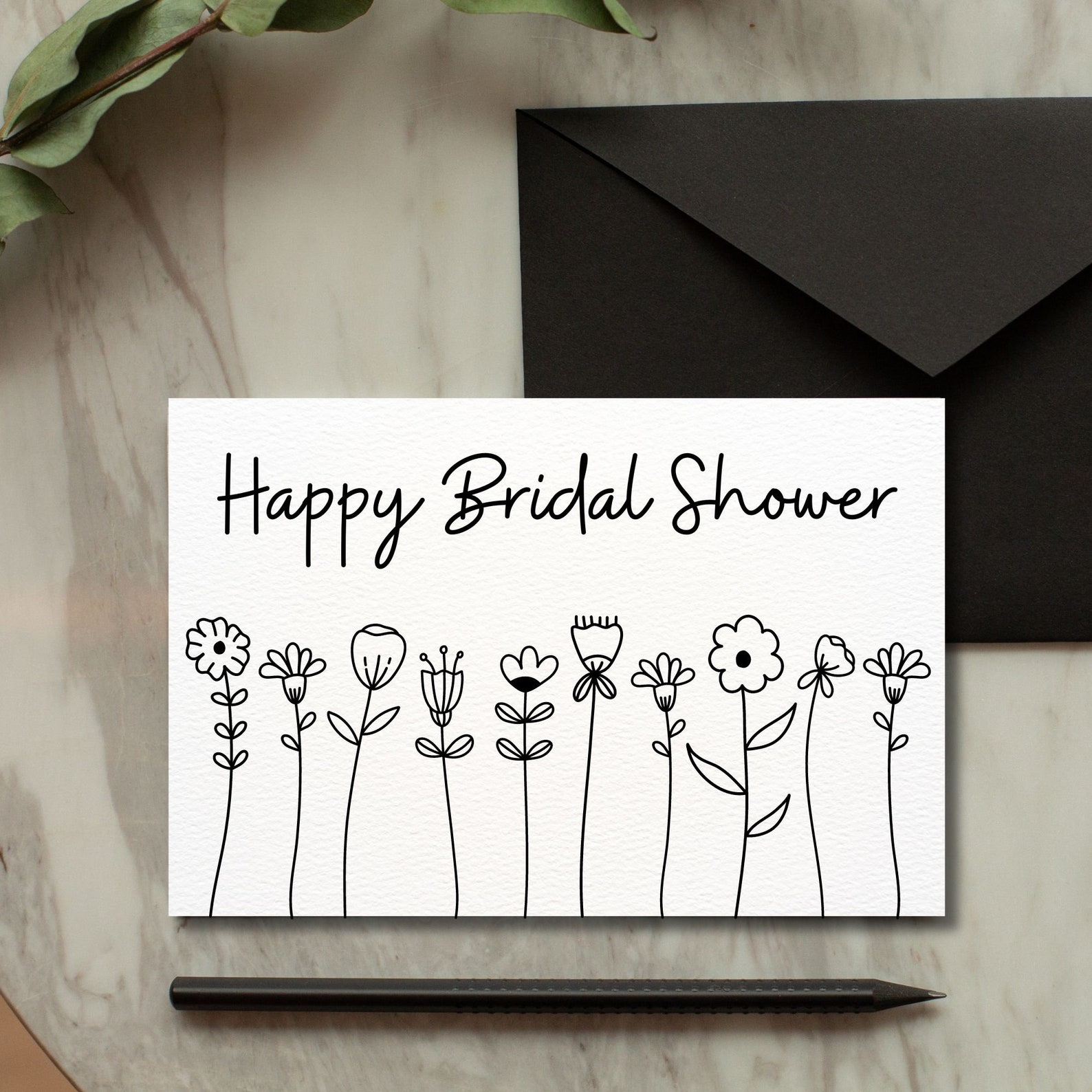 Printable Bridal Shower Card Happy Bridal Shower Card Instant 