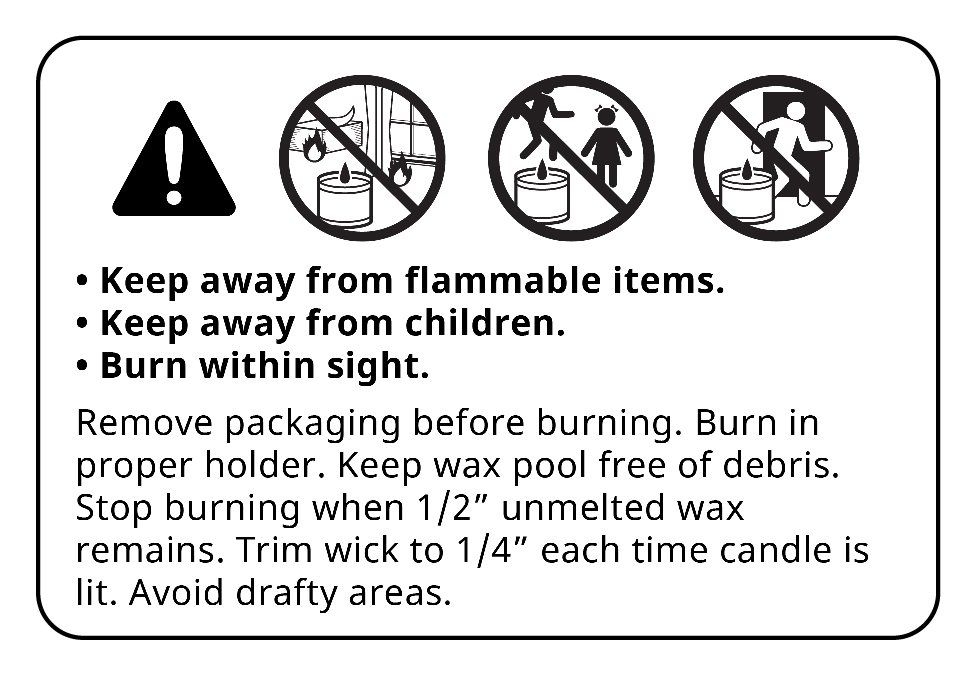 Printable Candle Warning Labels