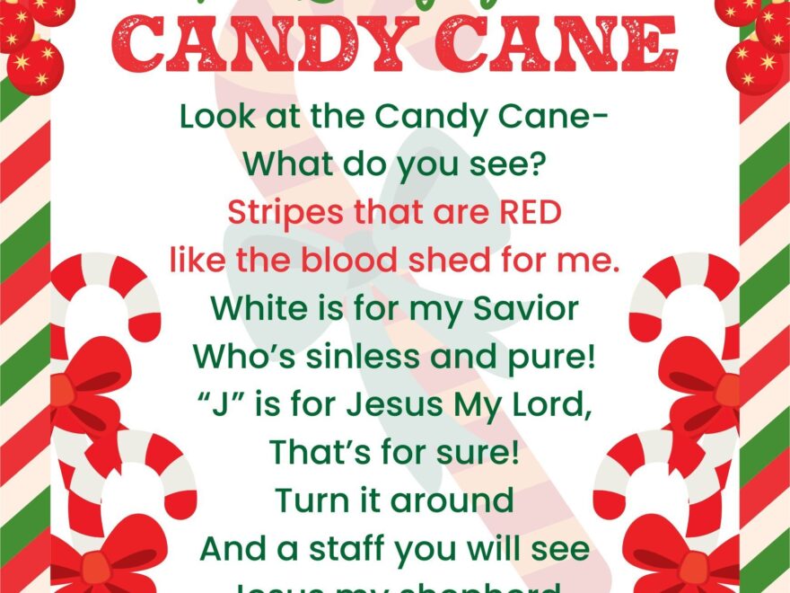 Printable Candy Cane Legend