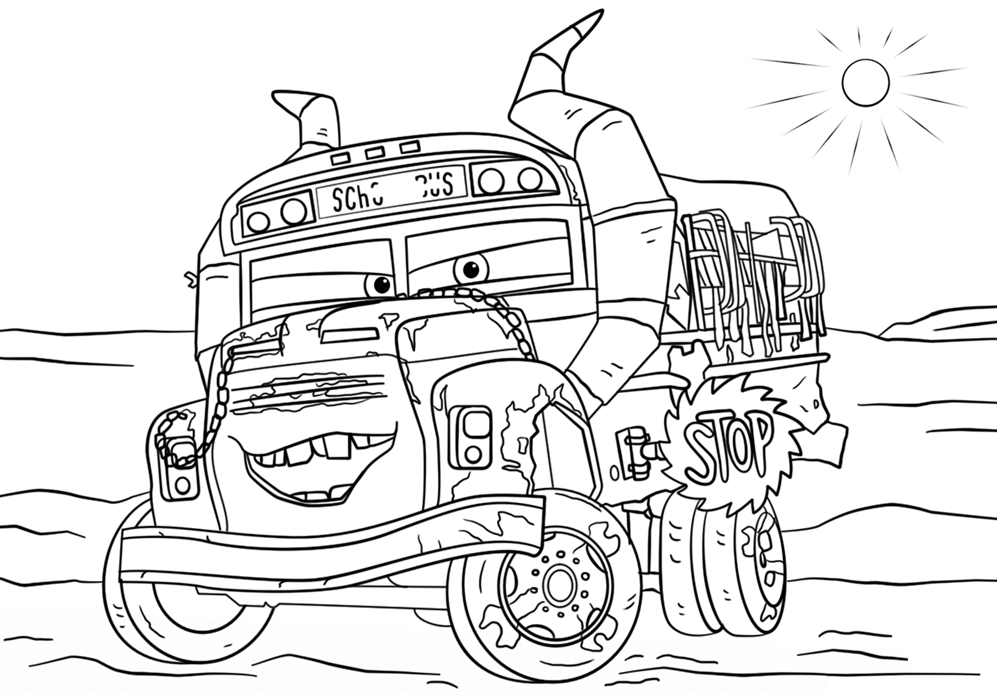 Printable Cars 3 Coloring Pages