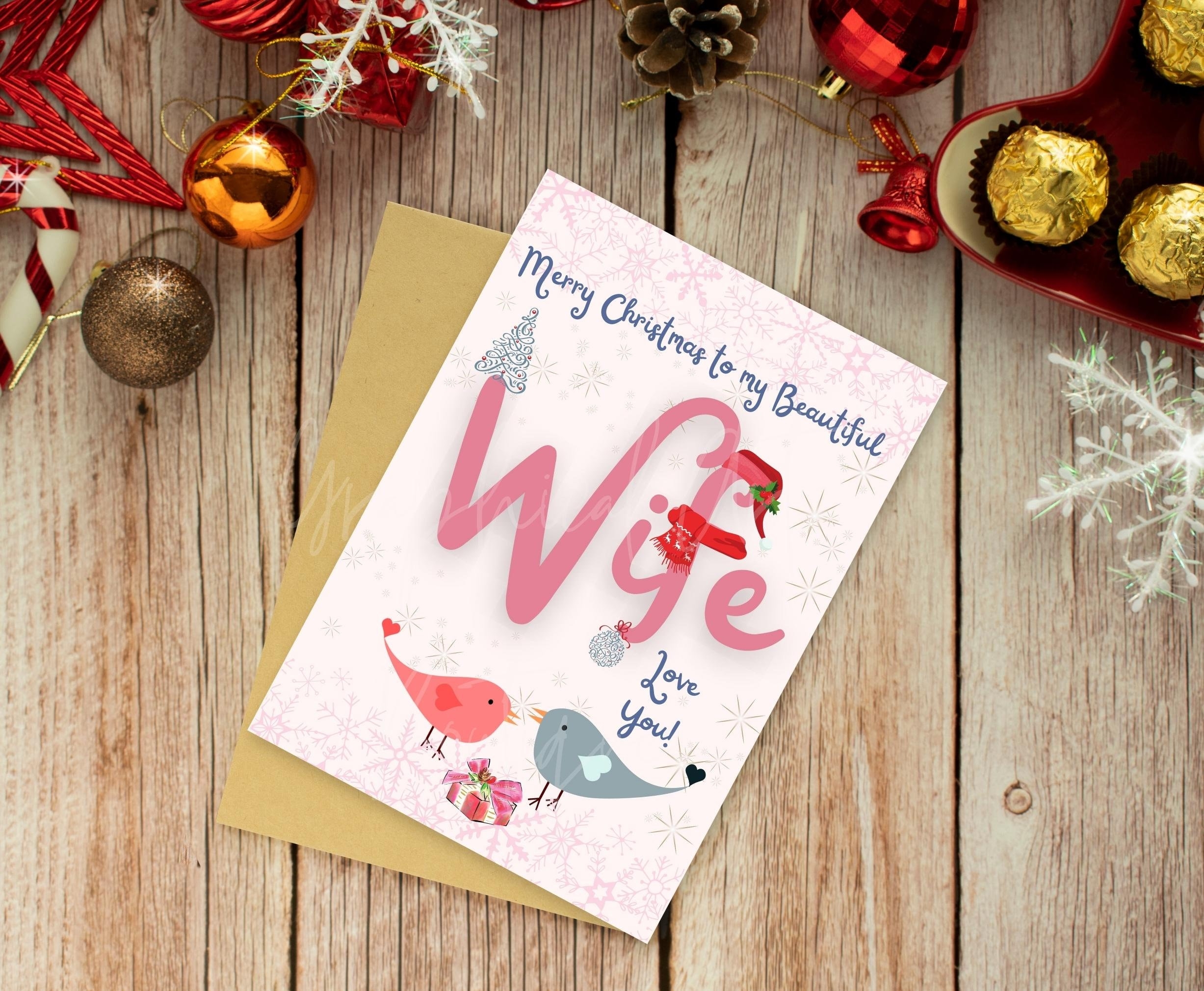 Christmas Card For Wife Printable
