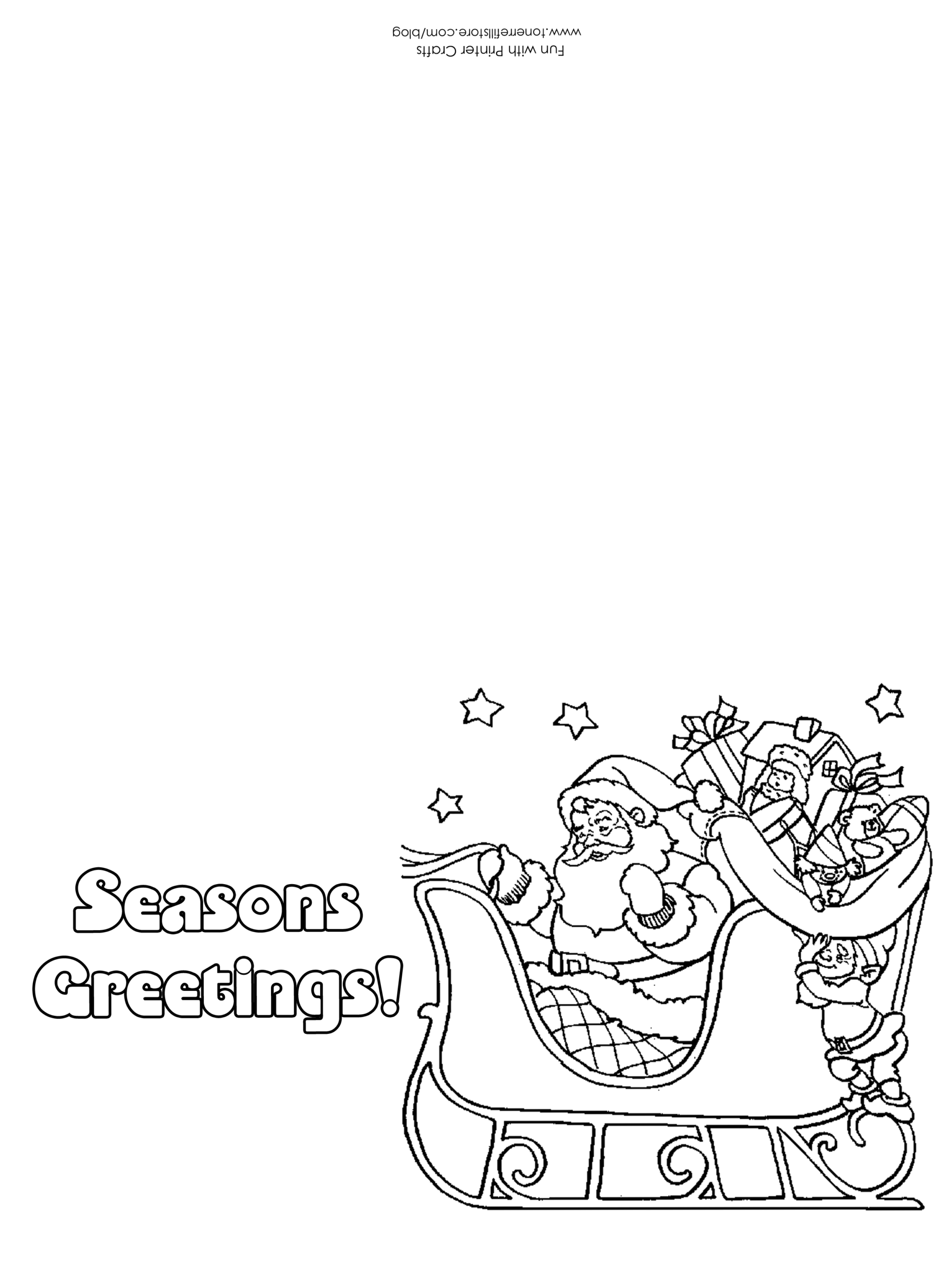 Printable Christmas Cards To Color