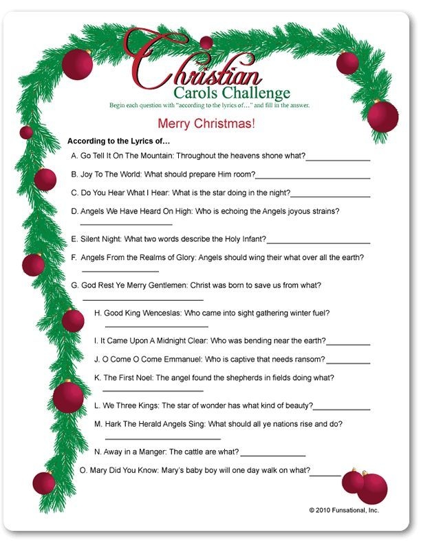 Printable Christmas Party Games For Church Delia M Marrero