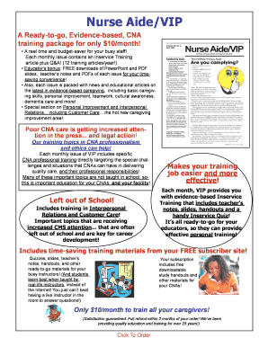Printable Cna Inservice Material Fill Online Printable Fillable