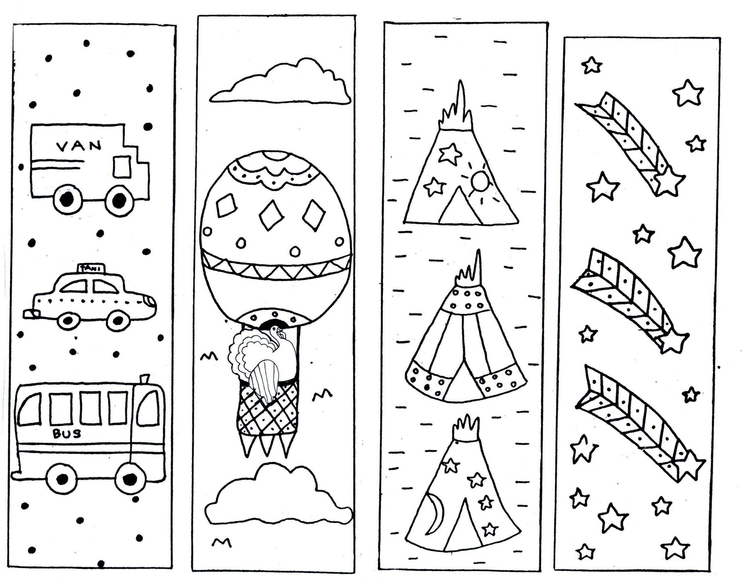 Printable Coloring Bookmarks Free Printable Templates
