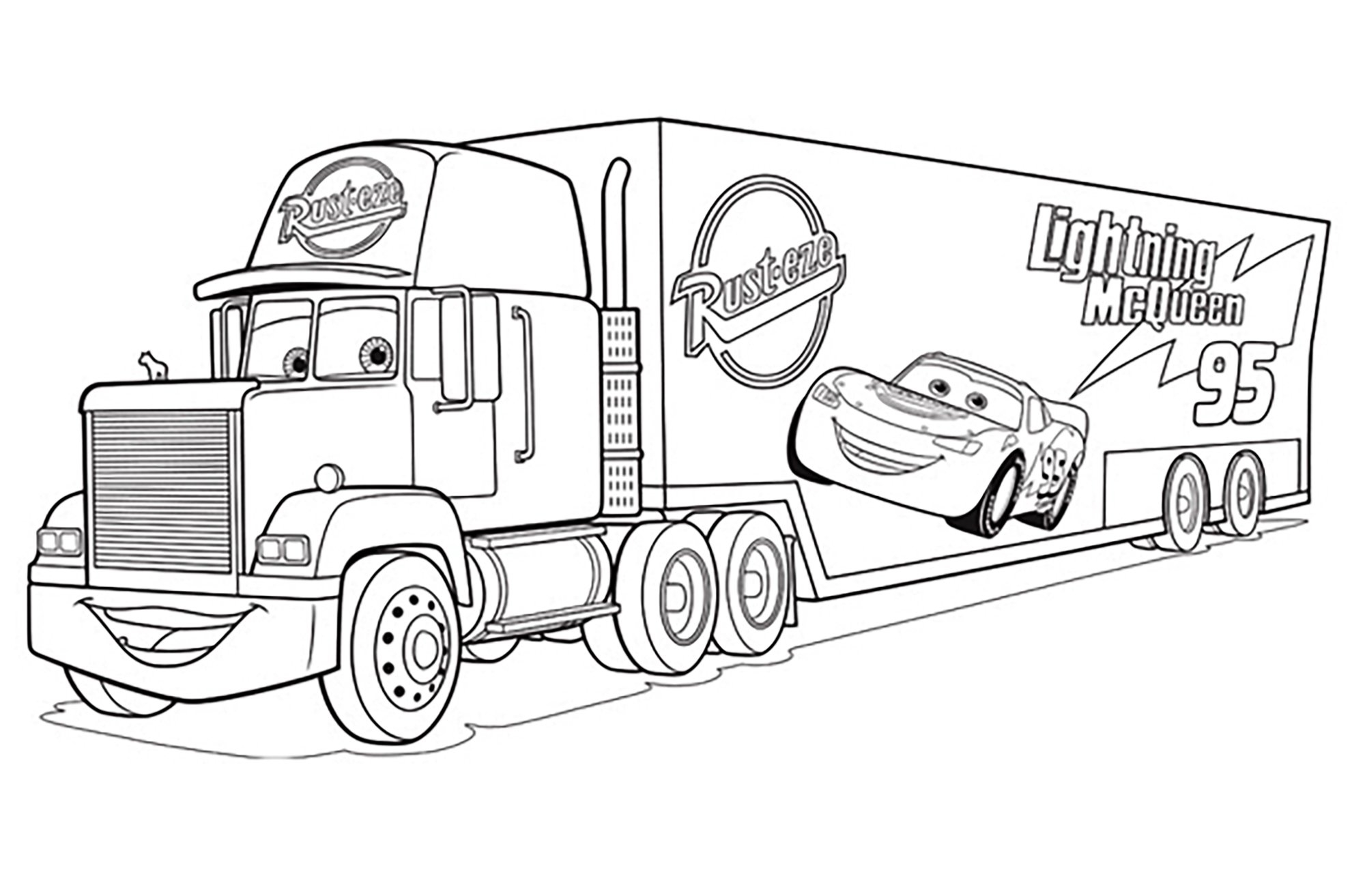 Free Printable Color Pages Cars 3