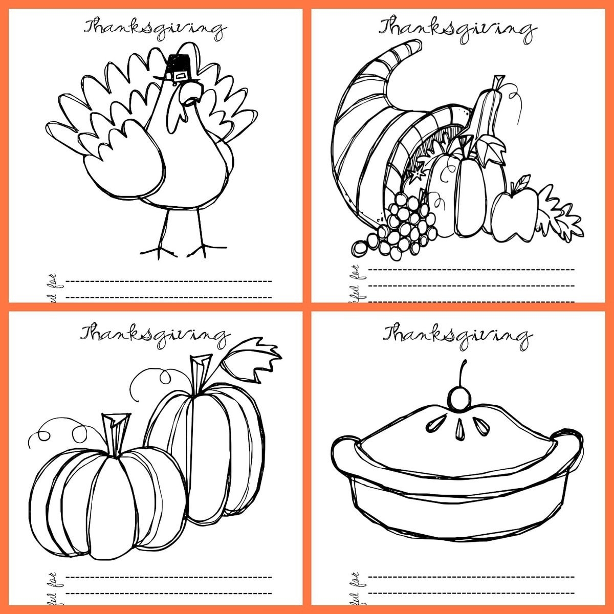 Printable Coloring Pages For Thanksgiving