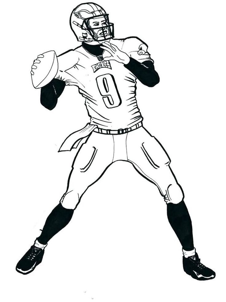 Printable Coloring Pages Of Football Players Printable Calendars AT A 
