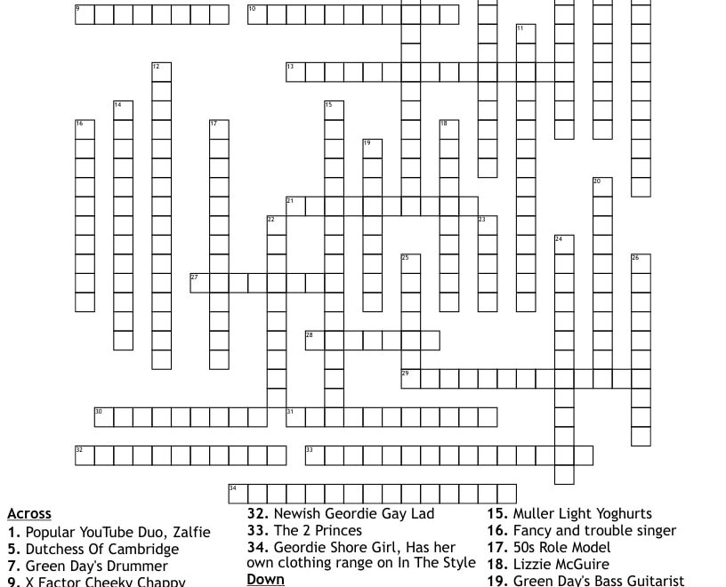 Printable Crossword Puzzles For Teens Printable JD