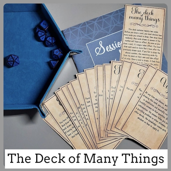 Printable Deck Of Many Things Etsy