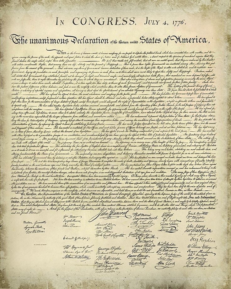 Printable Declaration Of Independence