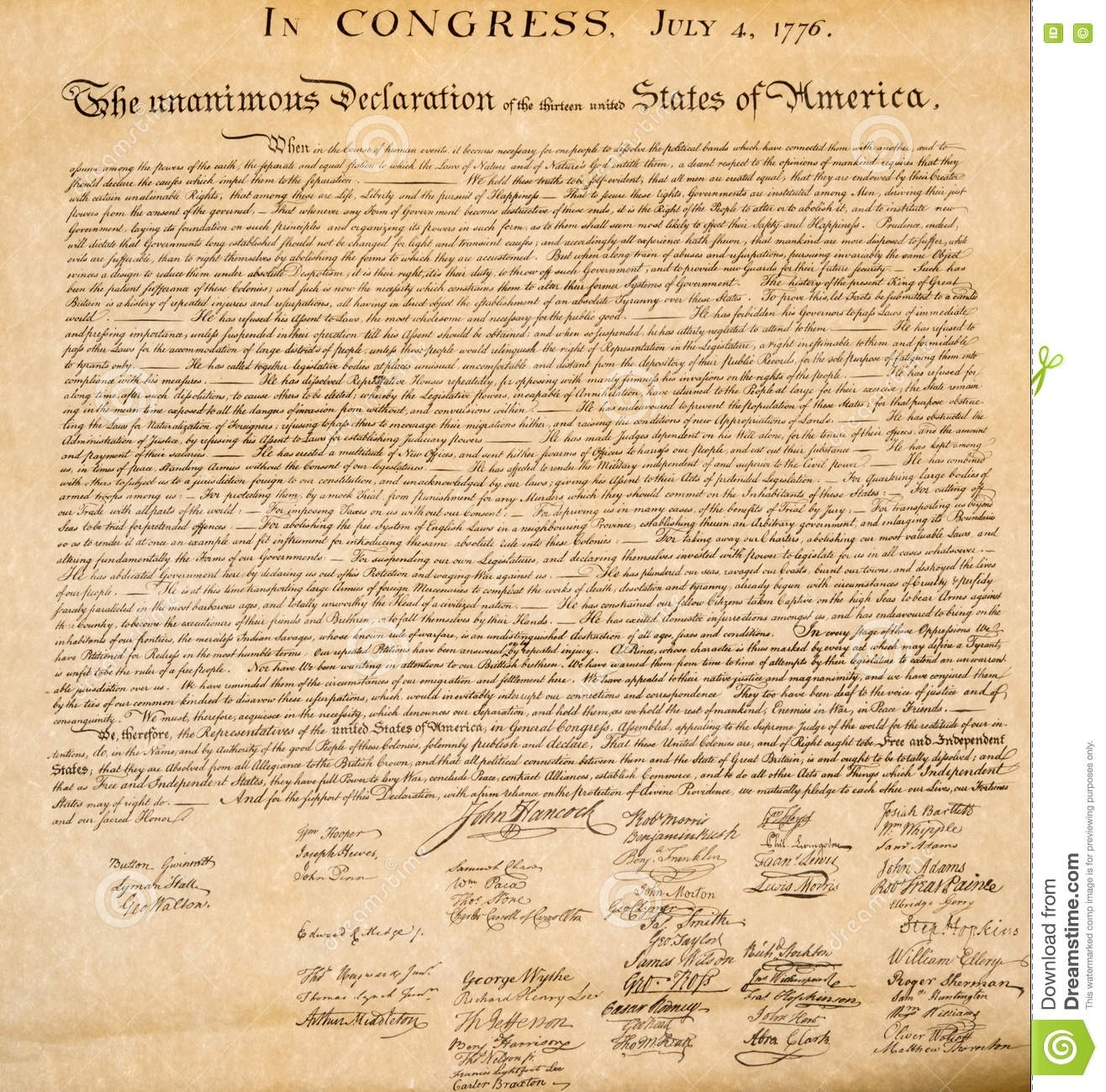 Printable Declaration Of Independence
