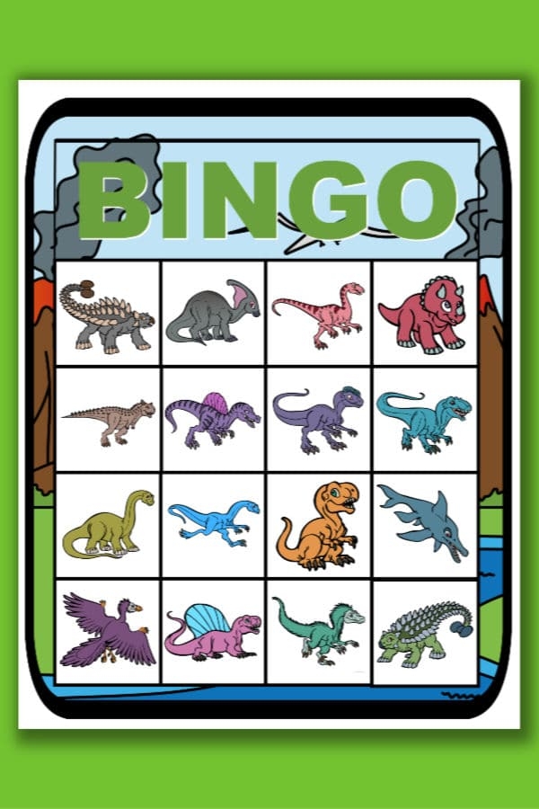 Printable Dinosaur Bingo Find A Free Printable