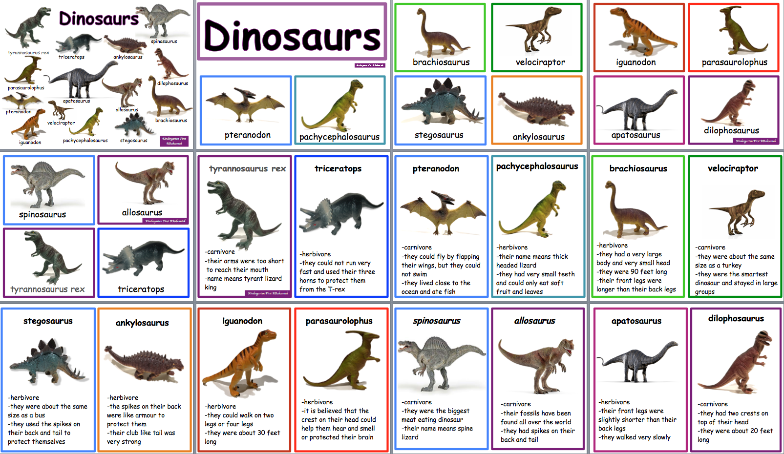 Printable Dinosaur Pictures With Names