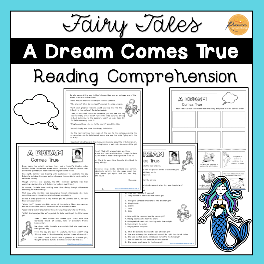 Printable Fairy Tales And Reading Comprehension Worksheets Reading 