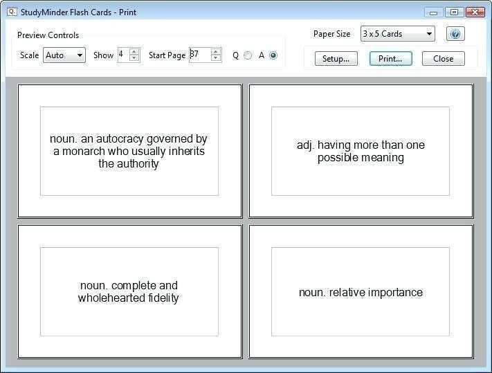 Printable Flashcard Template Google Docs
