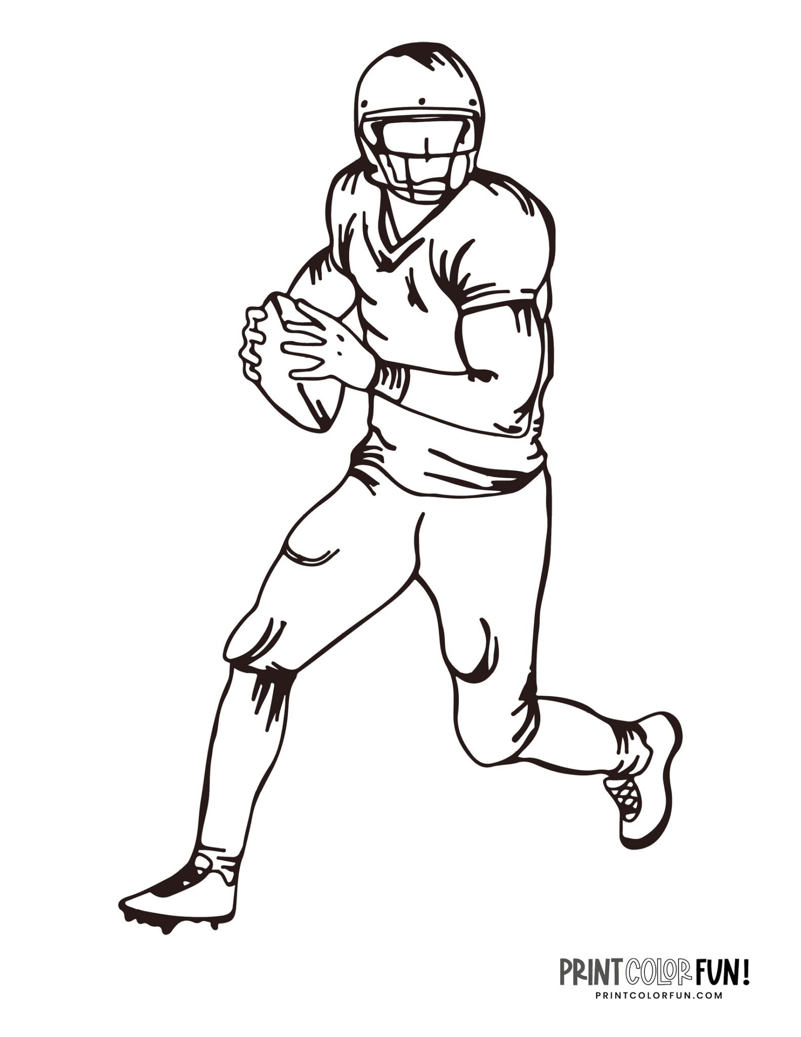 Printable Football Player Coloring Pages