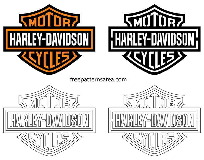Printable Harley Davidson Logo Stencil