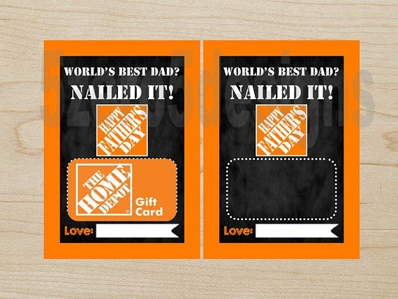 Printable Home Depot Gift Card Holder Father 39 s Day Gift Card Fathers 
