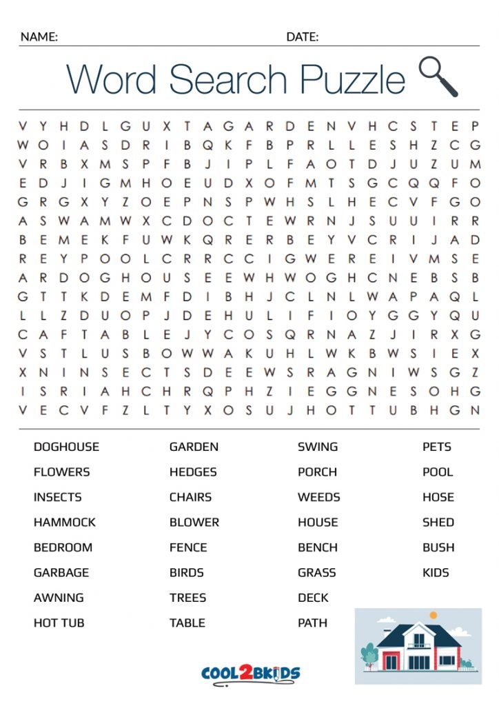 Large Print Word Search Printable