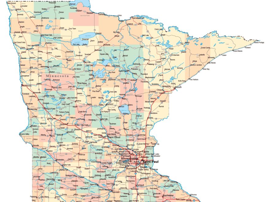 Printable Map Of Minnesota