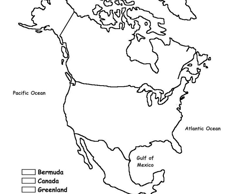 Printable Map Of North America For Kids Printable Maps