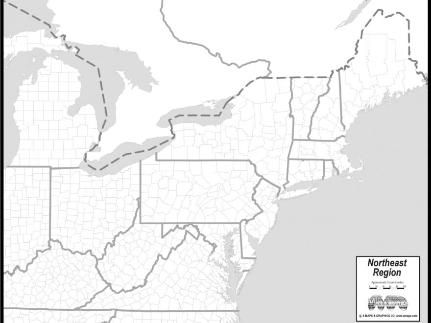 Printable Map Of Northeast States