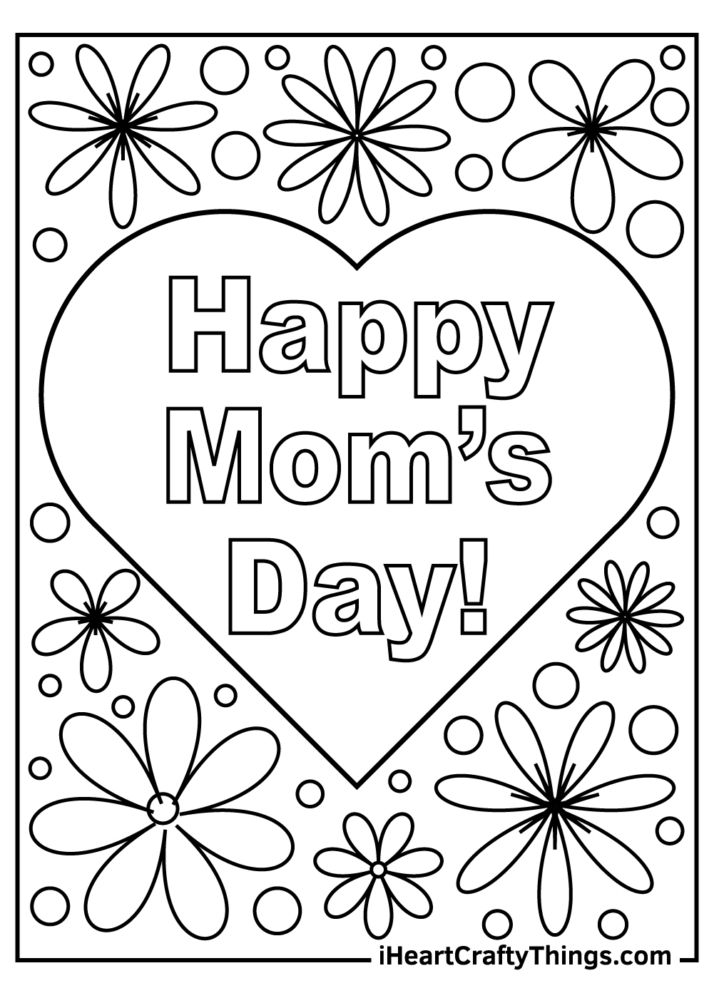 Free Printable Mothers Day Cards To Colour