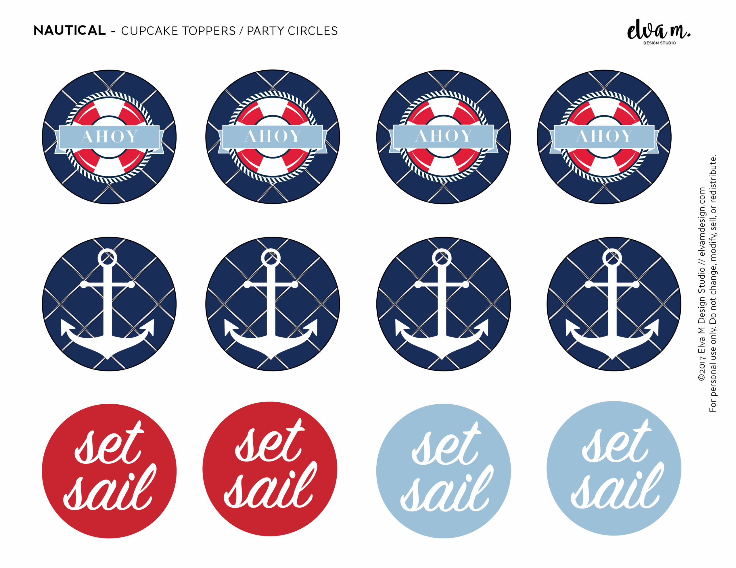 Printable Nautical Theme Party Printable Templates