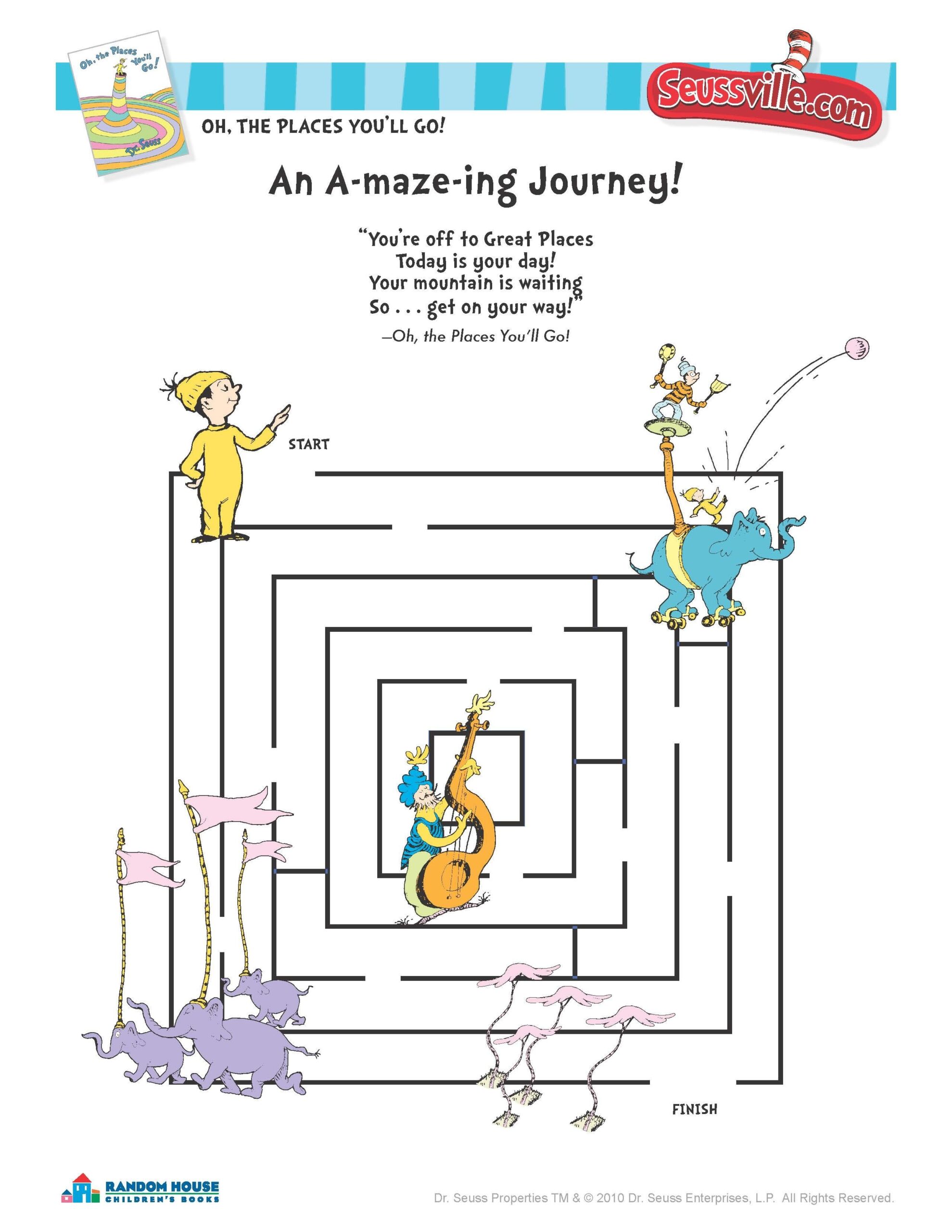 Printable Oh The Places You 39 ll Go Activities