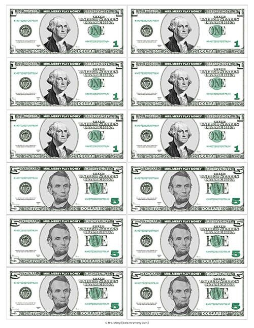 Printable Play Money For Kids Artofit