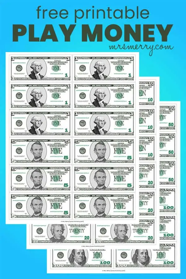 Printable Play Money Free Printable Word Searches