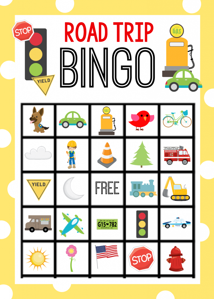 Printable Road Trip Bingo Game For Kids Crazy Little Projects