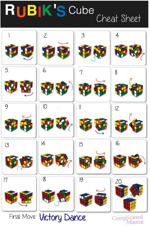 Printable Rubik 39 s Cube Instructions