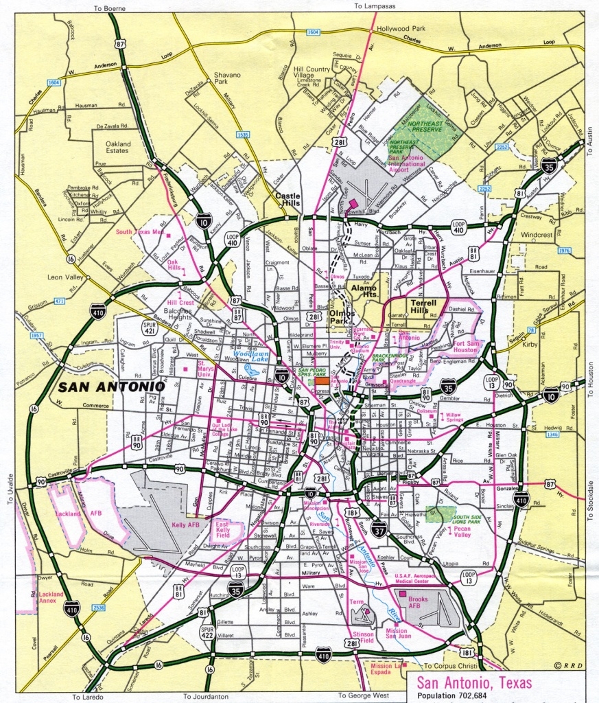 San Antonio Zip Code Map Printable