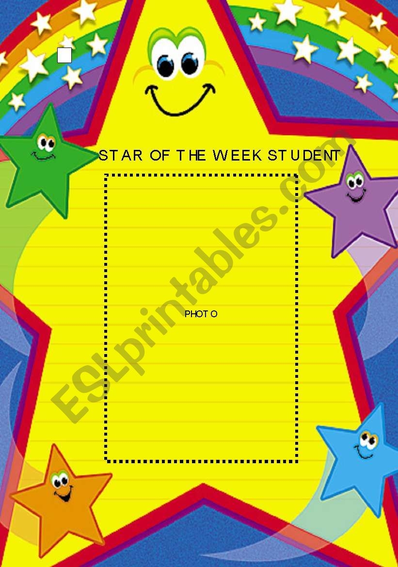 Printable Star Of The Week Poster Printable Star Of The Week Poster
