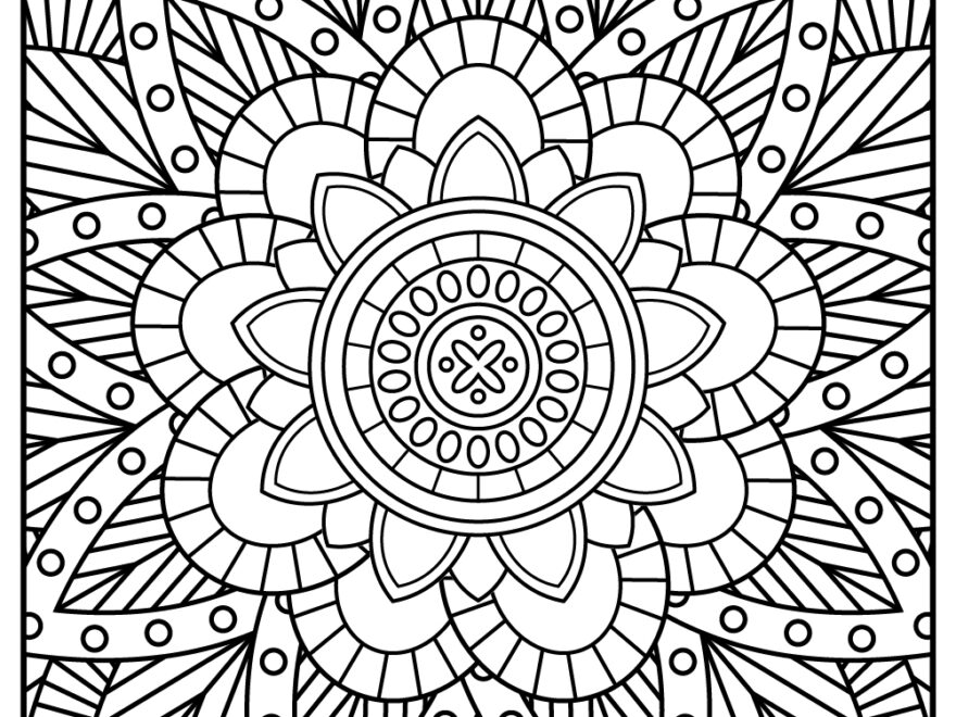 Printable Stress Relief Coloring Pages
