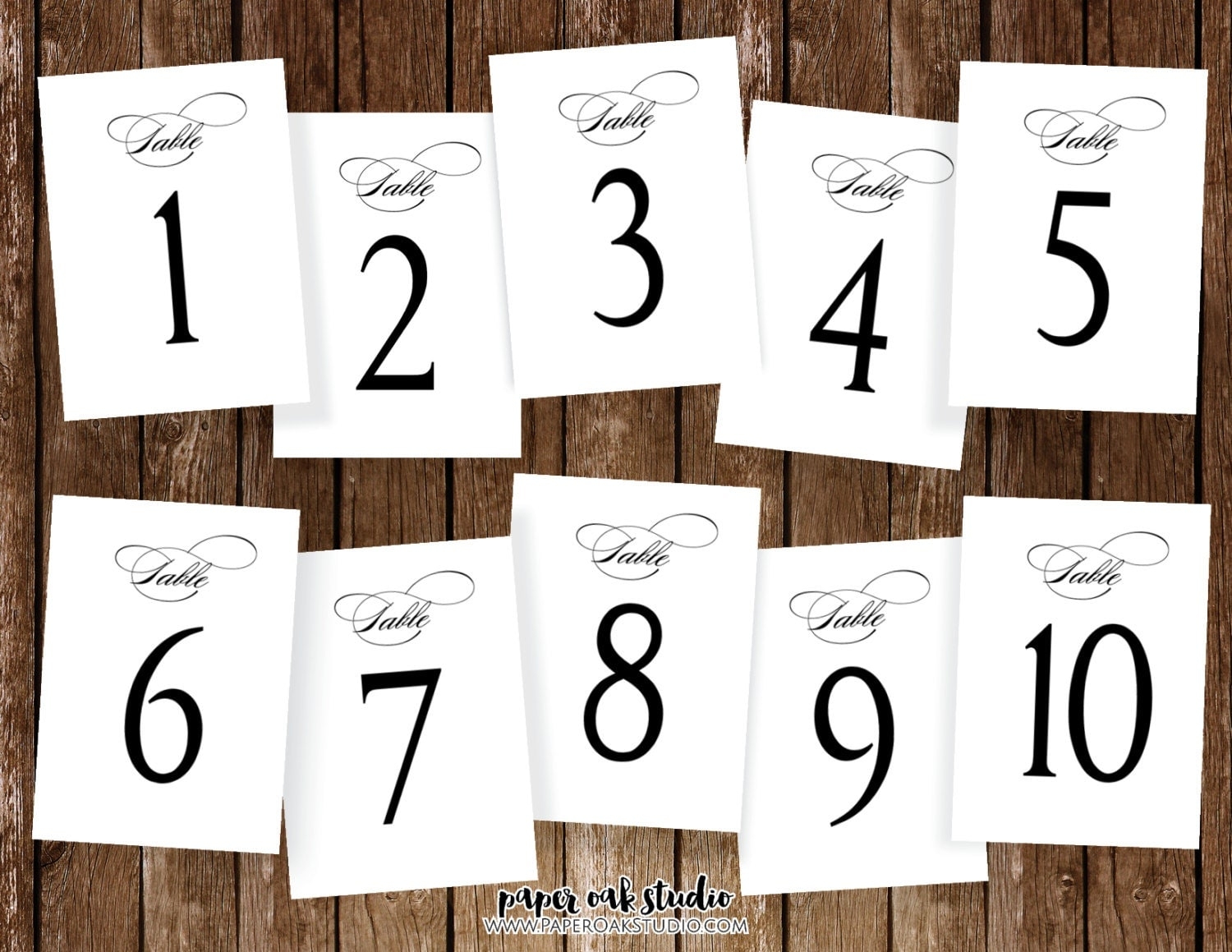 Printable Table Number Template Table Numbers Diy Table Numbers Instant 