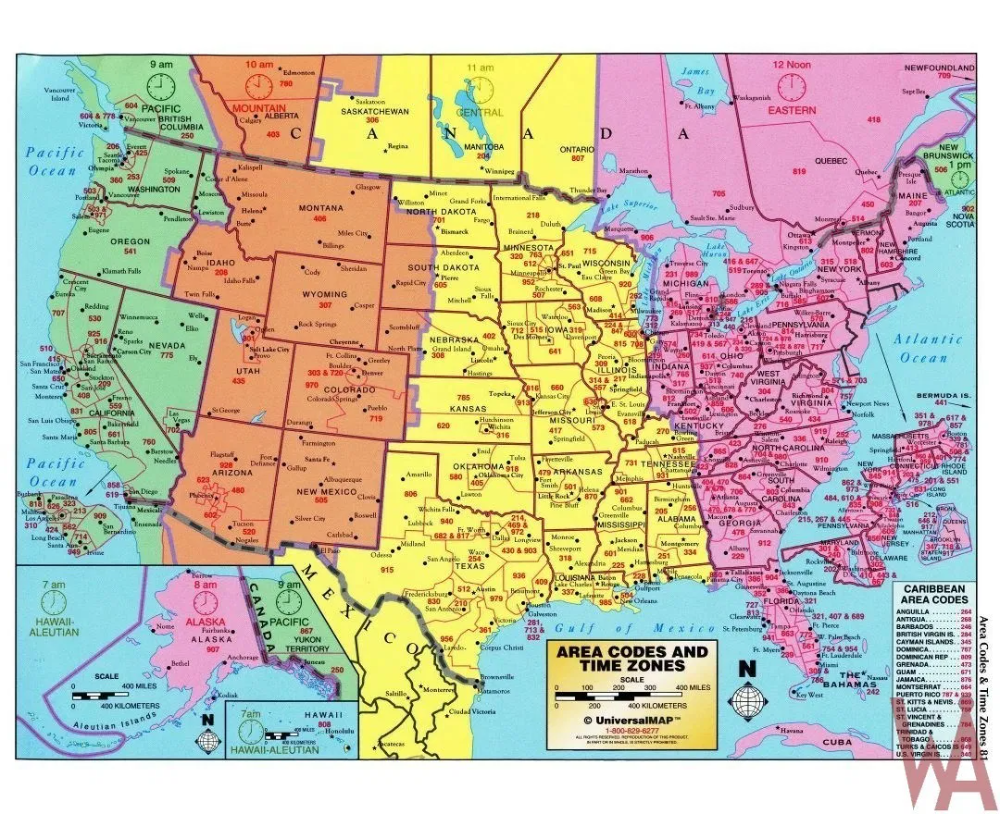 Printable Time Zone Map United States