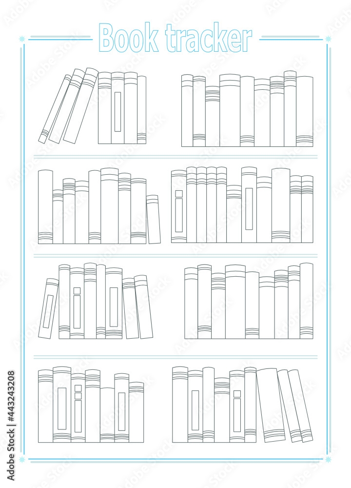 Printable To Read List Book Tracker Bullet Journal Planner Insert 