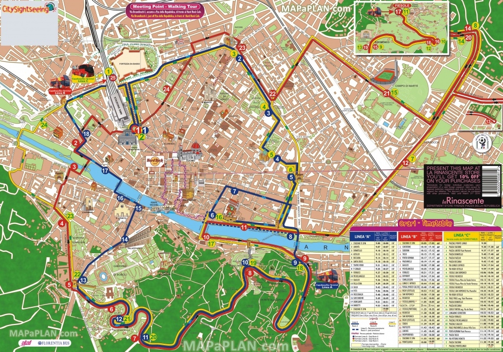 Printable Tourist Map Of Florence