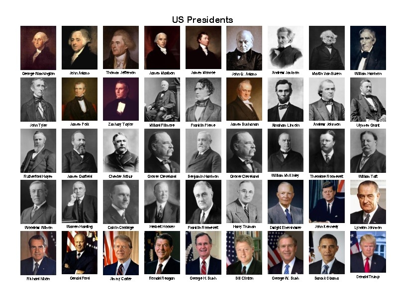 Printable Us Presidents