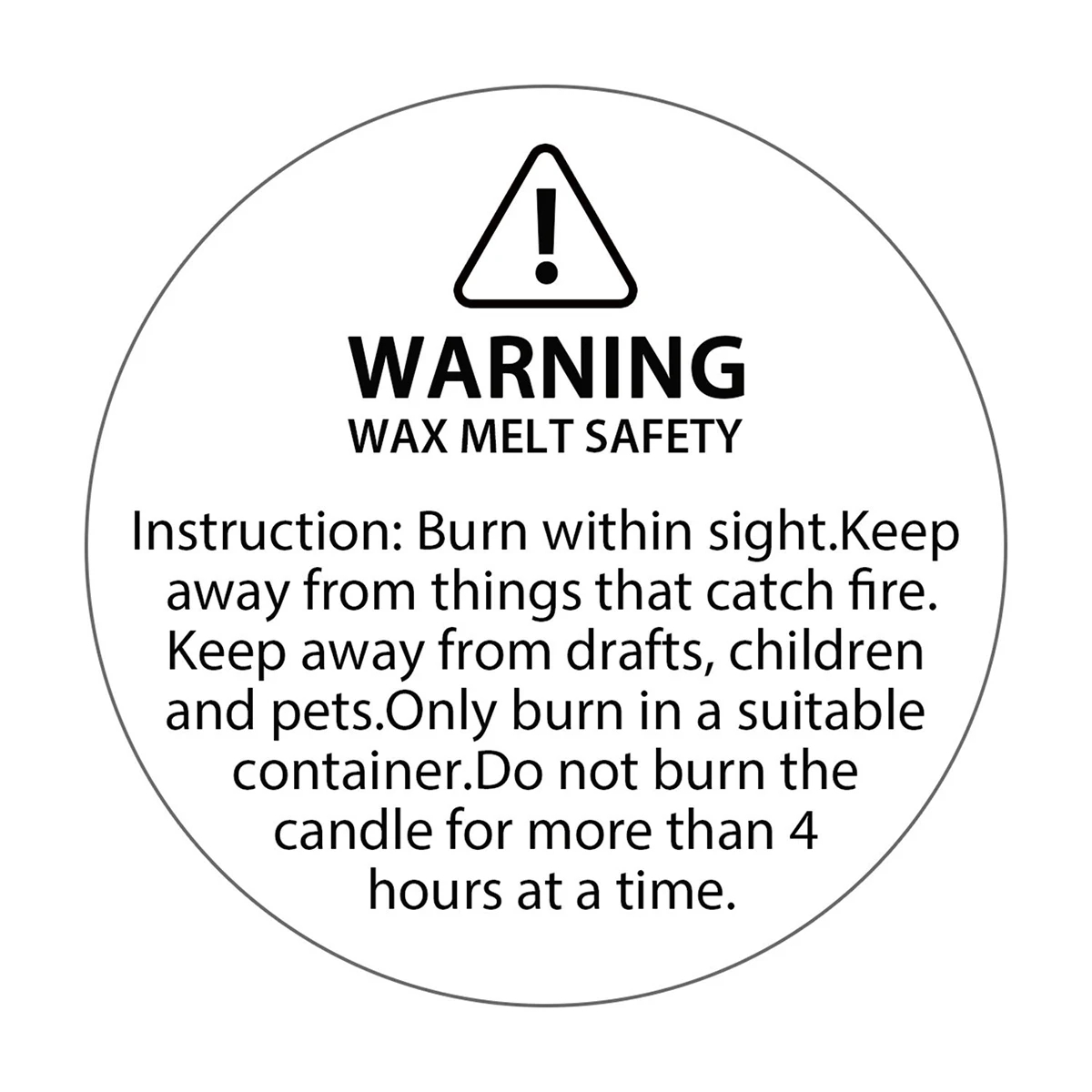 Printable Warning Labels For Candles
