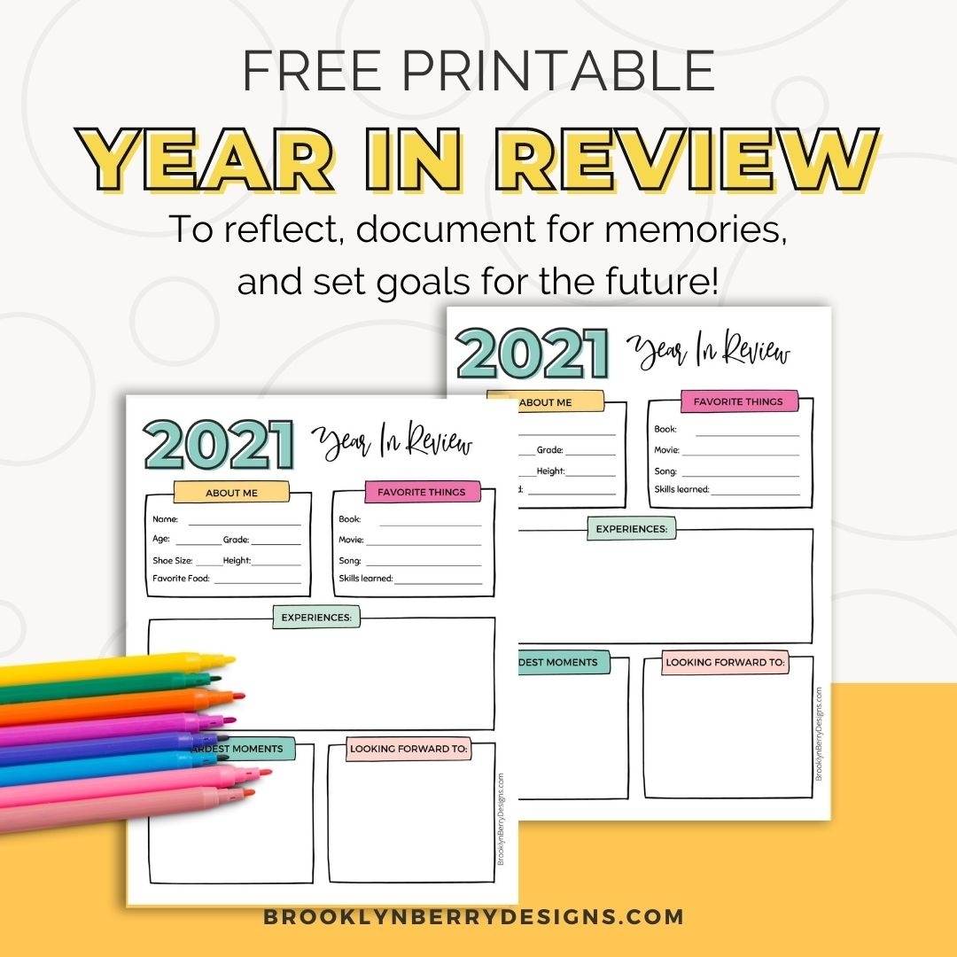Printable Year In Review Template Free Printable