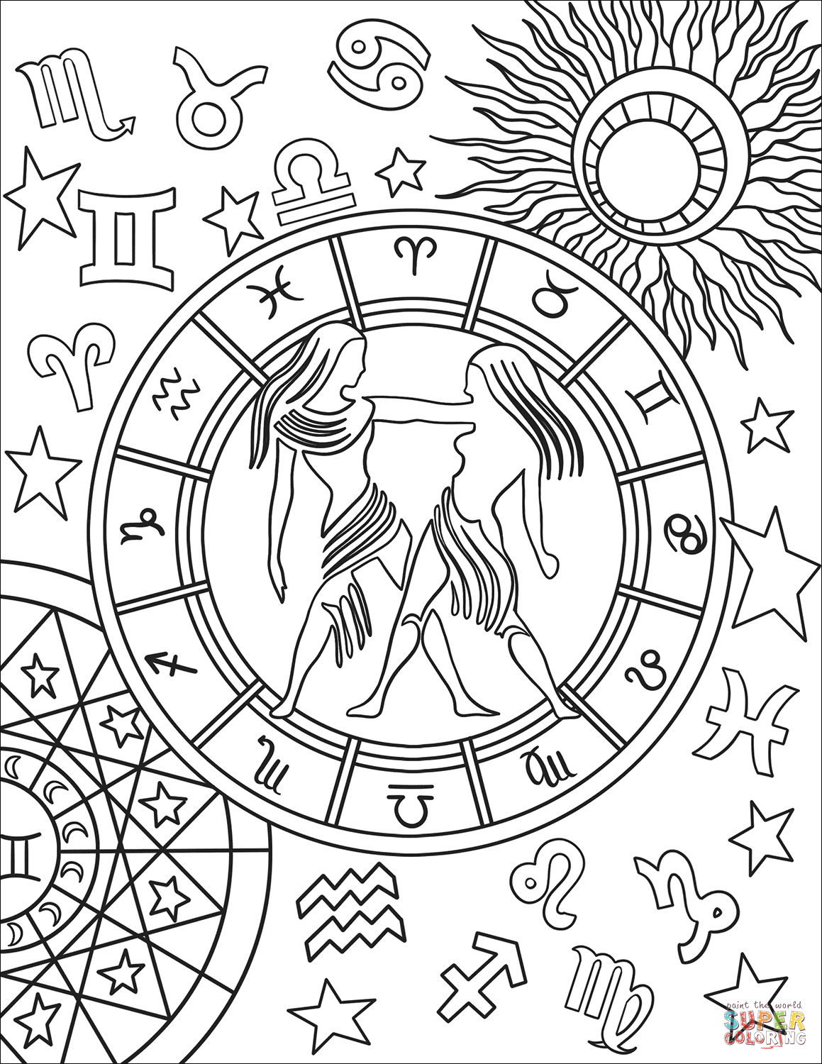 Printable Zodiac Coloring Pages