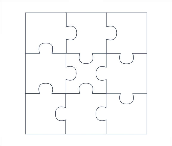 Full Page Printable Puzzle Piece Template