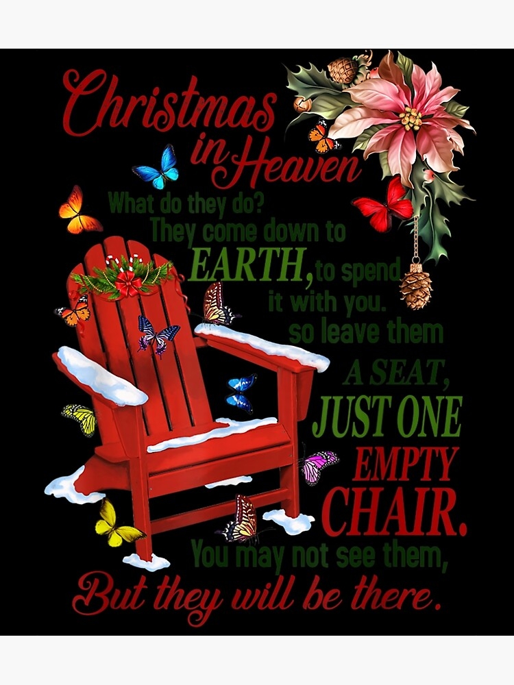  quot Christmas In Heaven 39 Poem With Rocking Chair And Butterflies 